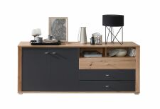 Nbytek do obvacho pokoje a jdelny GATE_ sideboard 10 P3 HG 20_ rozmry /v/h_ 193/78/45 cm_ eln pohled_ foto s dekorac_ obr. 9