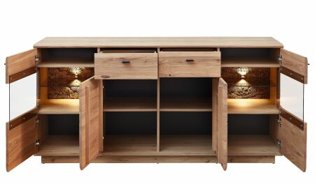 Nbytek do obvacho pokoje TESSA_ sideboard 42 C1 HU 20_ rozmry /v/h_ 175/85/45 cm_ eln pohled_ vnitn uspodn_ voliteln LED osvtlen_ obr. 5